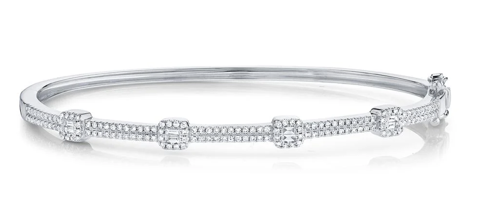 Four Station Diamond Bangle