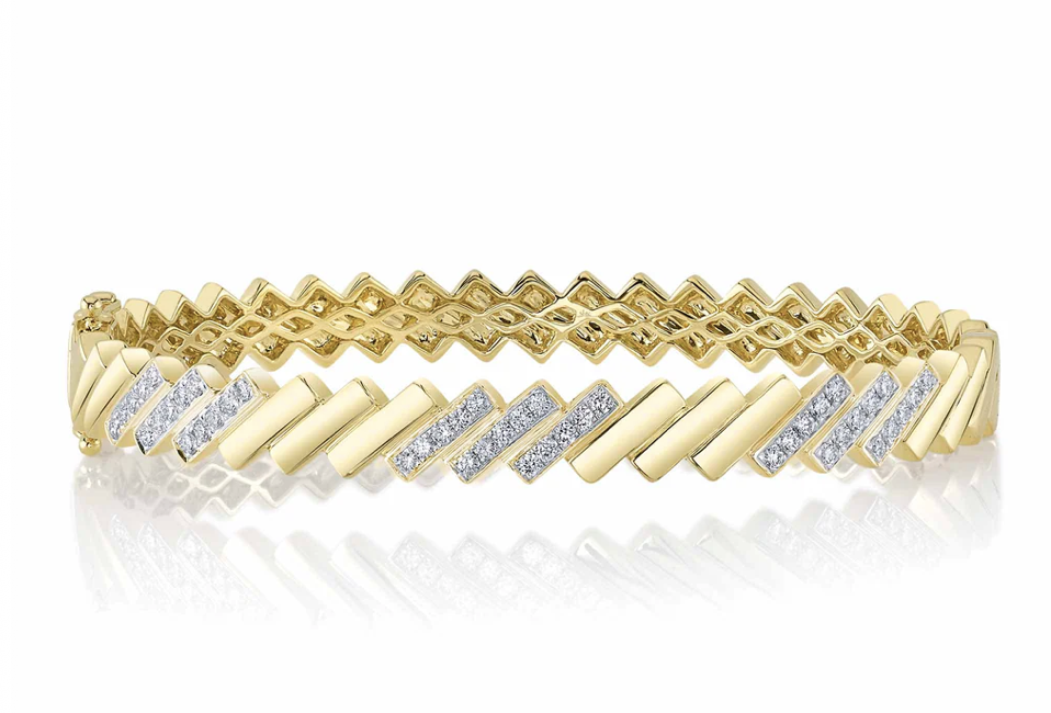 Herringbone Bracelet with Diamonds