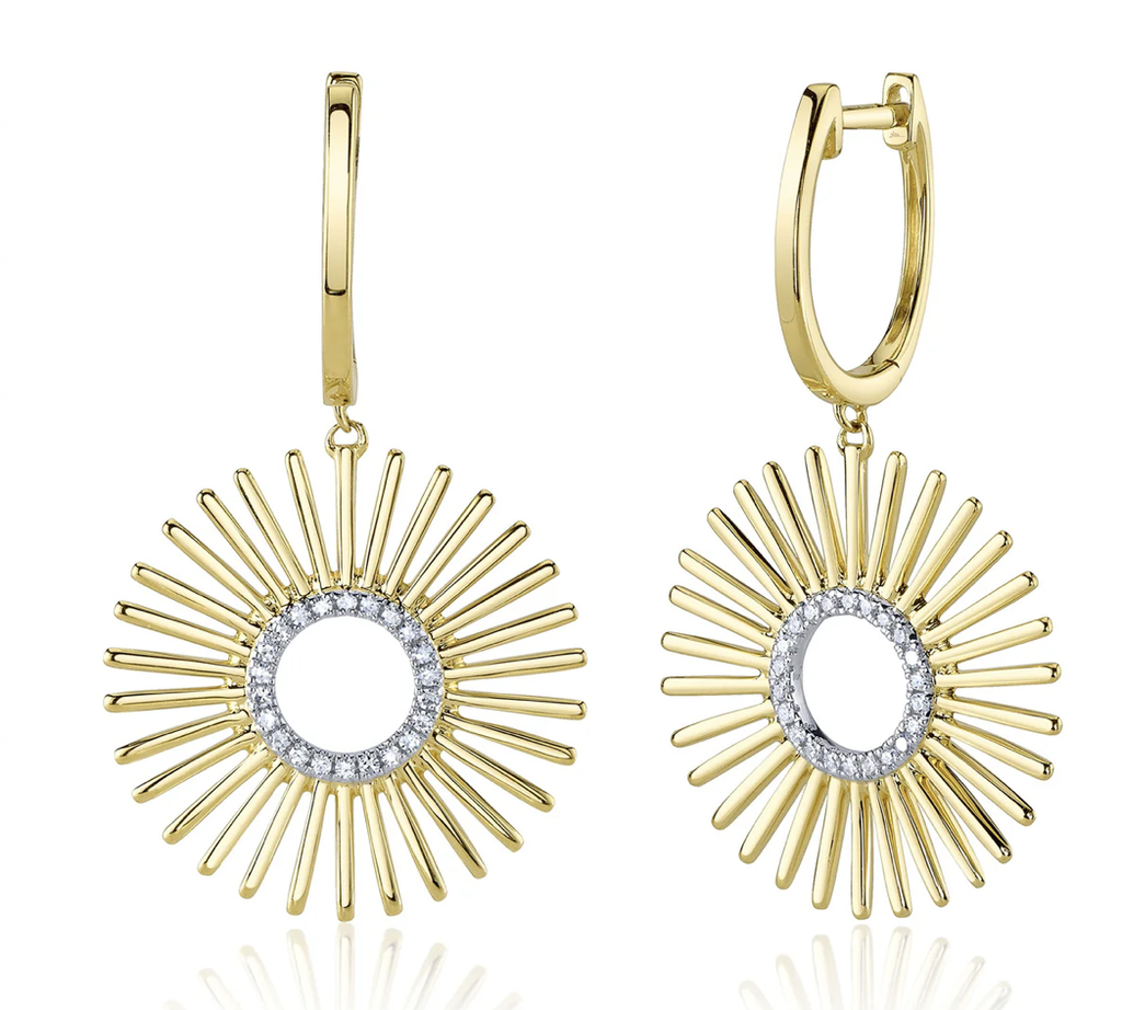 0.12CT SUNBURST EARRINGS