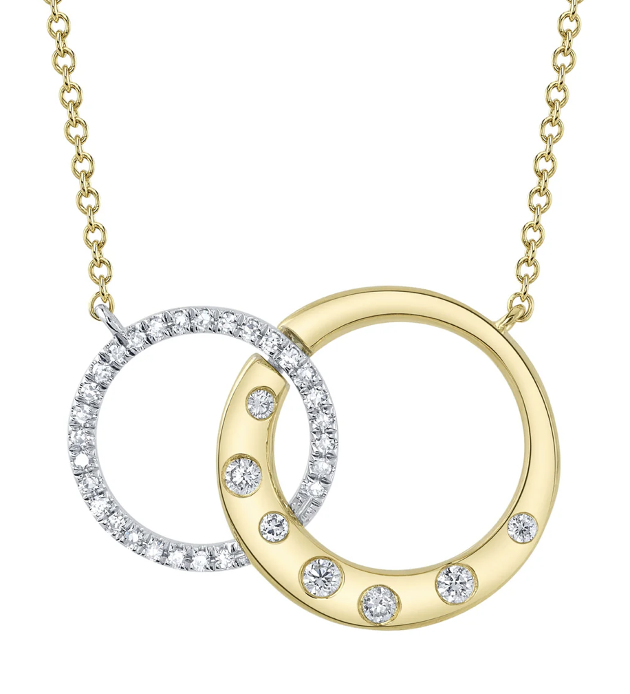 0.16CT INTERLOCKING DIAMOND NECKLACE