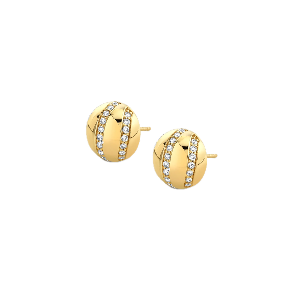 Orb Stripe Button Studs