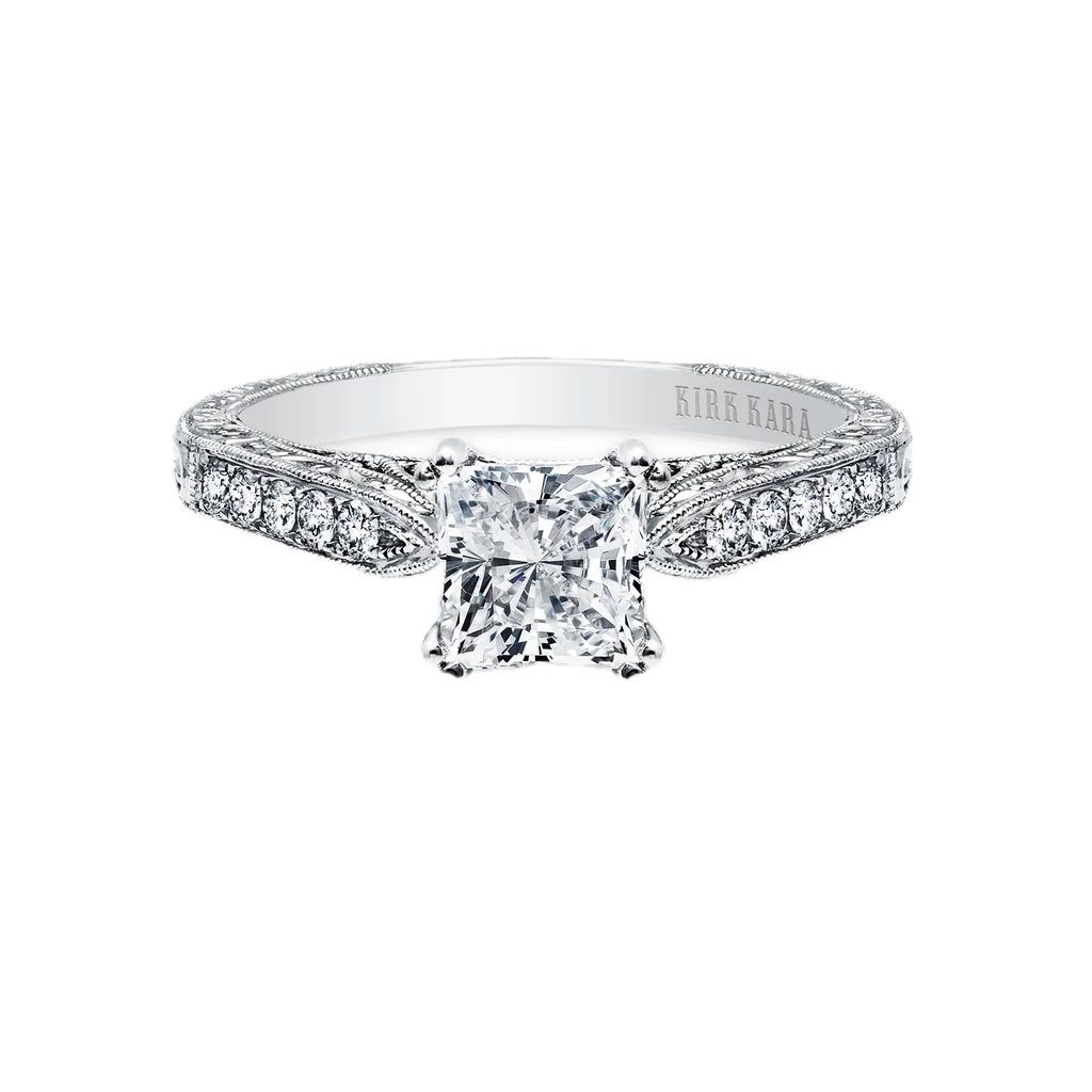 Vintage Inspired Diamond Solitaire Engagement Ring