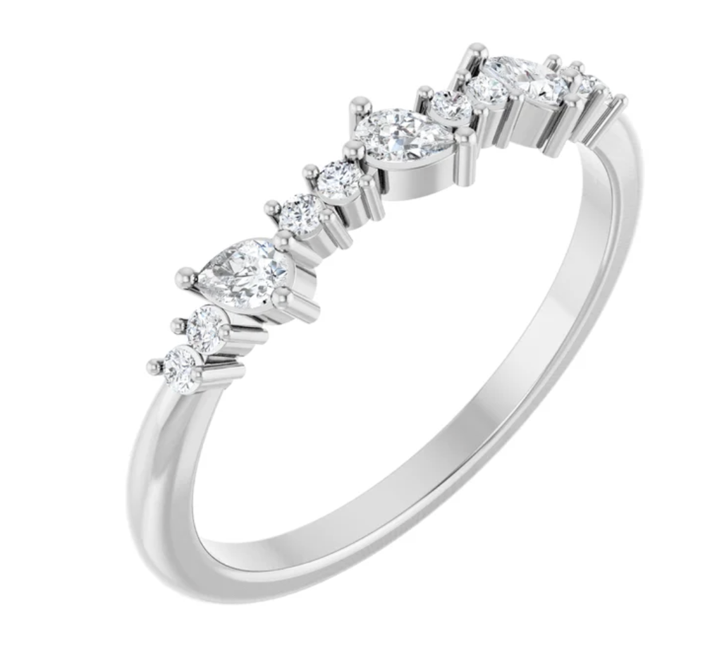 Asymmetrical Anniversary Band