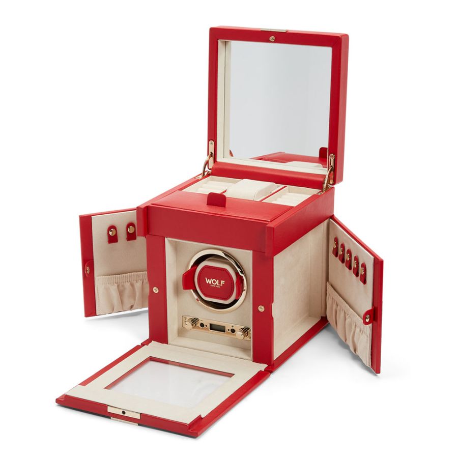 Palermo Single Watch Winder with Jewelry Storage