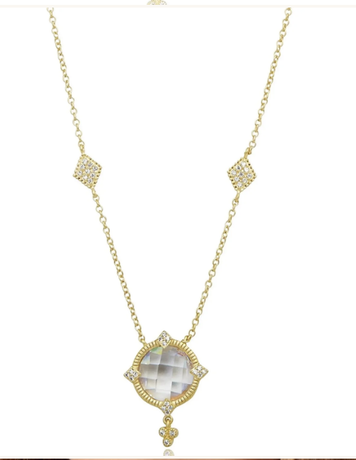 Mirror Stone Pendant Necklace