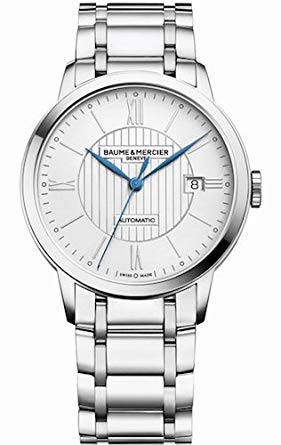 Classima Auto Gents Watch. Silver Dial. Blue Hands. Stainless Steel Bracelet. 40m