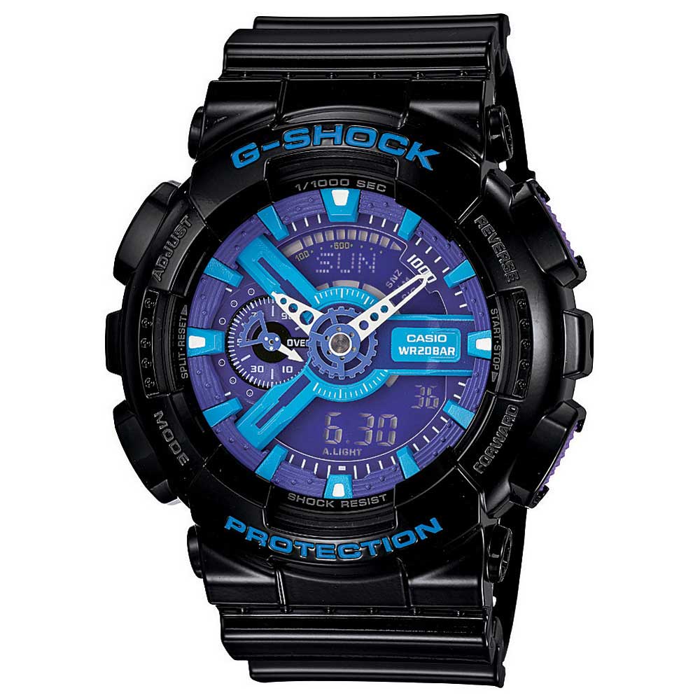 G-Shock Xl Black W/Blue &amp; Purple Accents