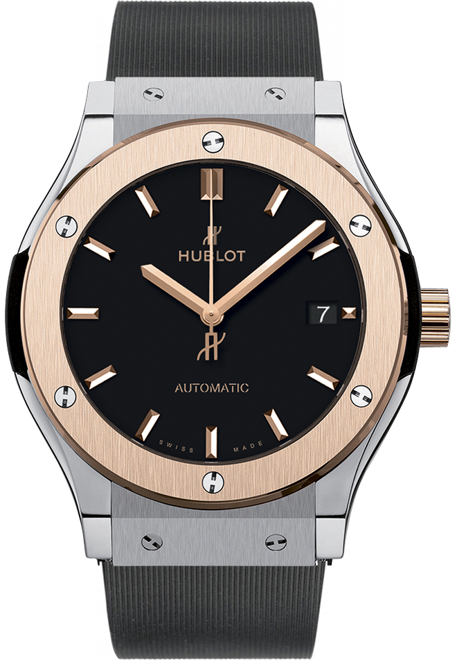 Hublot Classic Fusion 45m Titanium W/King Gold Bezel