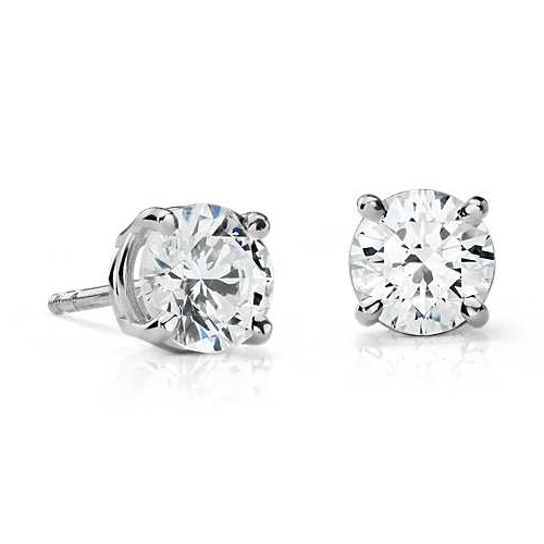 3.14cttw Round Diamonds I1 I Studs