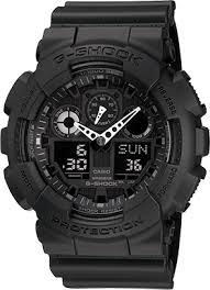G-Shock Stainless Steel Black Analog-Digital On Black Rubber Strap