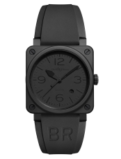 Aviation Automatic Phantom Black Matte Case Black Dial Black Rubber Strap 42m
