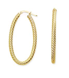 Fancy Oval Hoop Ear