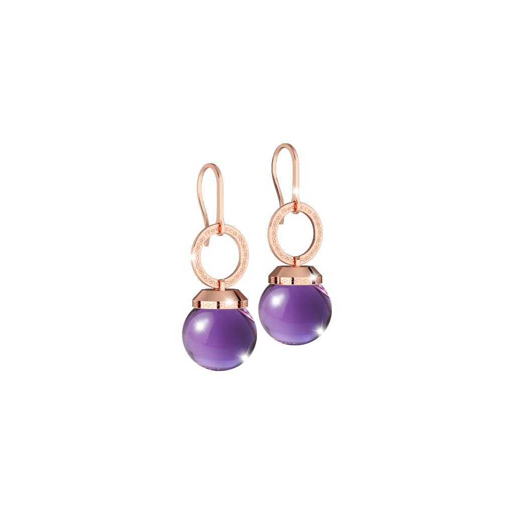 Rebecca Bronze Earrings W/Stones