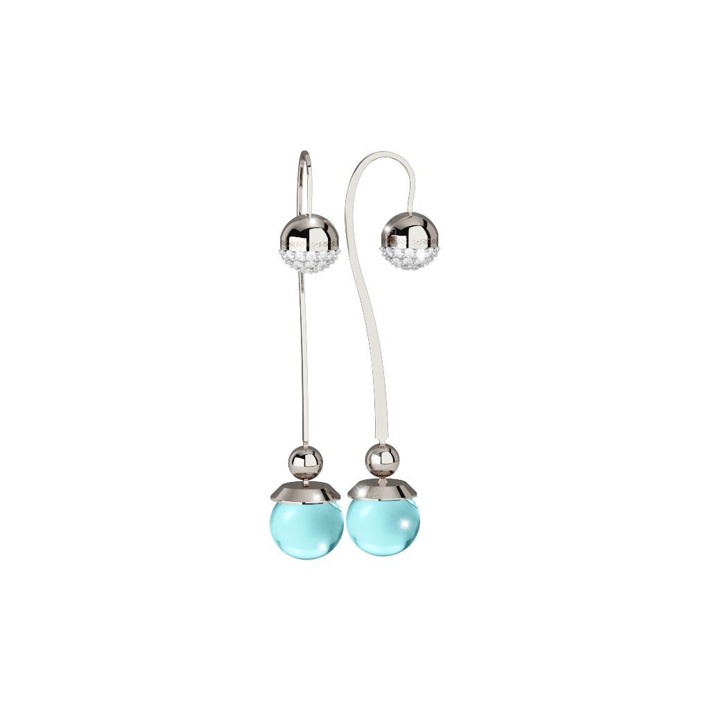 Blue Topaz Crystal Bead