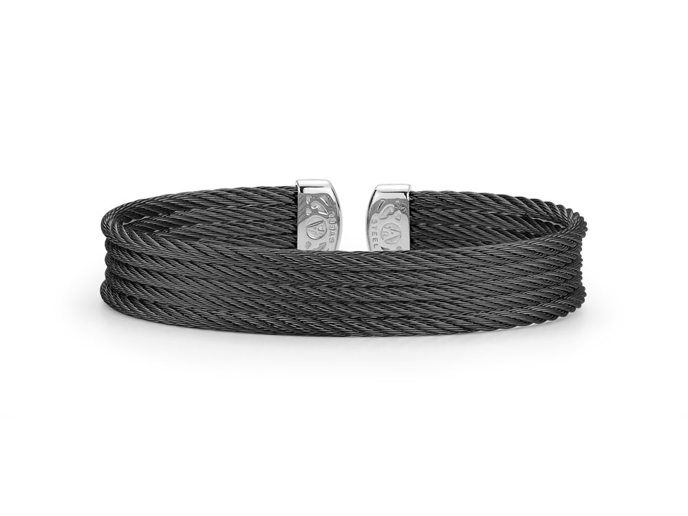 Black PVD 5 Row Cuff