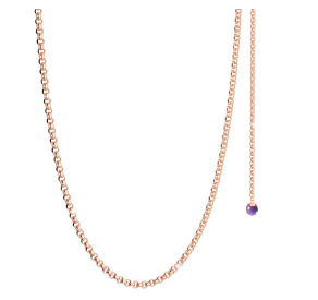 Hollywood Stone Purple Necklace W/1 Bead