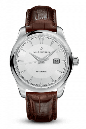 Carl F. Bucherer Manero Autodate Stainless Silver Dial On Strap