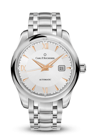 Carl F. Bucherer Manero Autodate Stainless Silver Dial On Bracelet