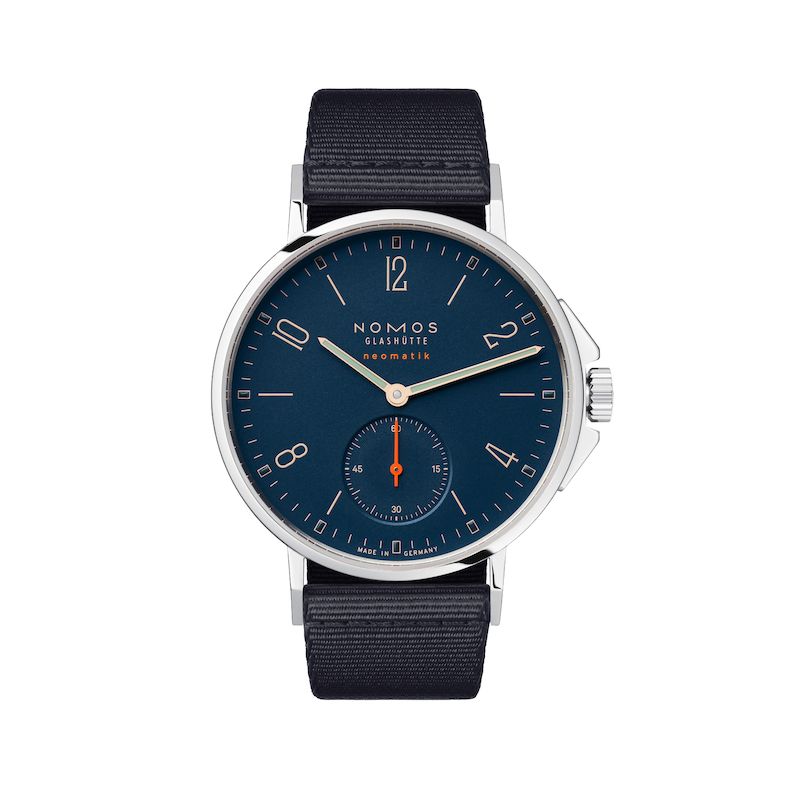 Nomos Ahoi Neomatik Atlantic Blue/Black Dial On Black Strap