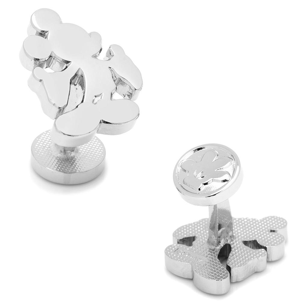 Silver Mickey Mouse Silhouette Cufflinks