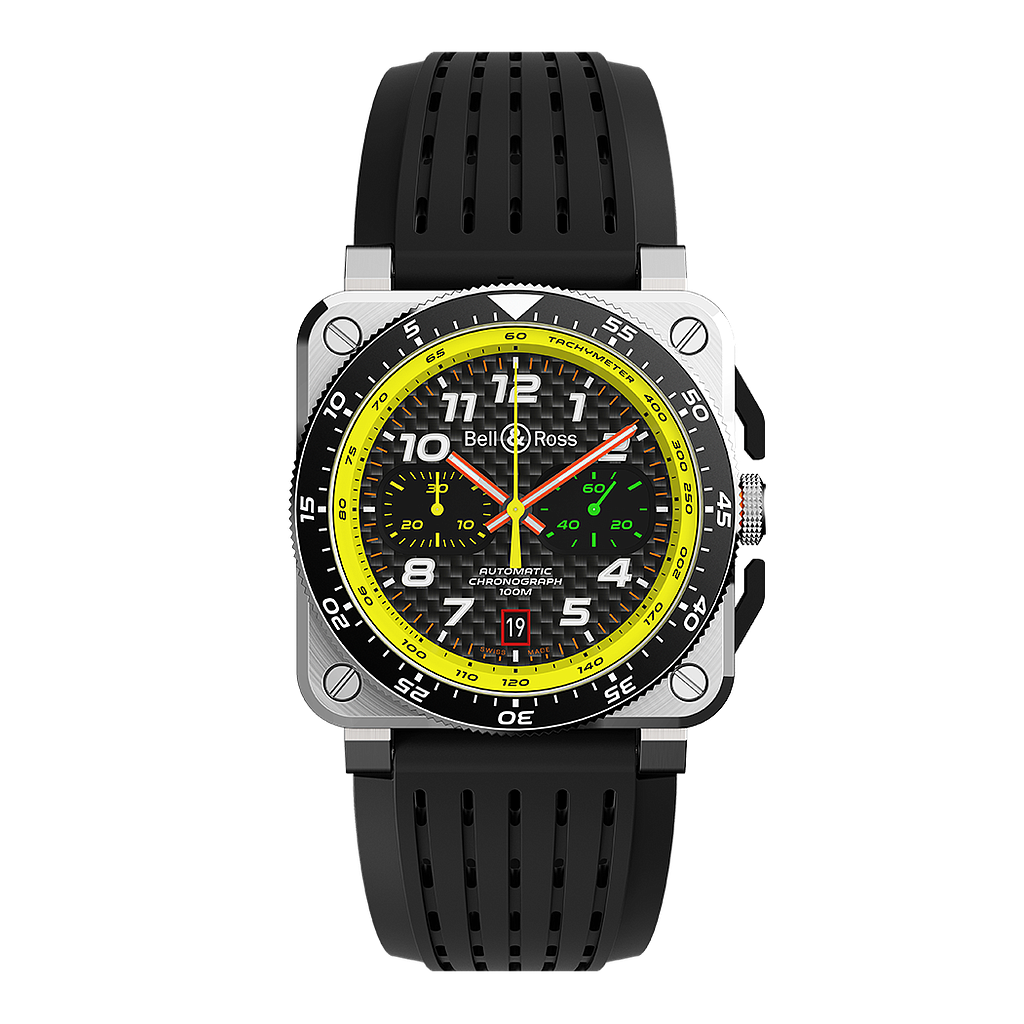 Bell & Ross Br0394 Chrono Carbon Fibre Yellow Dial