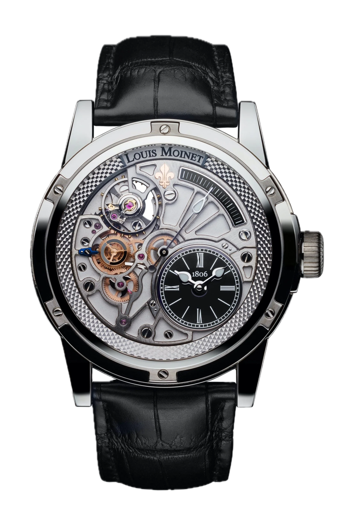 Titanium Grade/Steel Tempograph Retrograde Black Zones