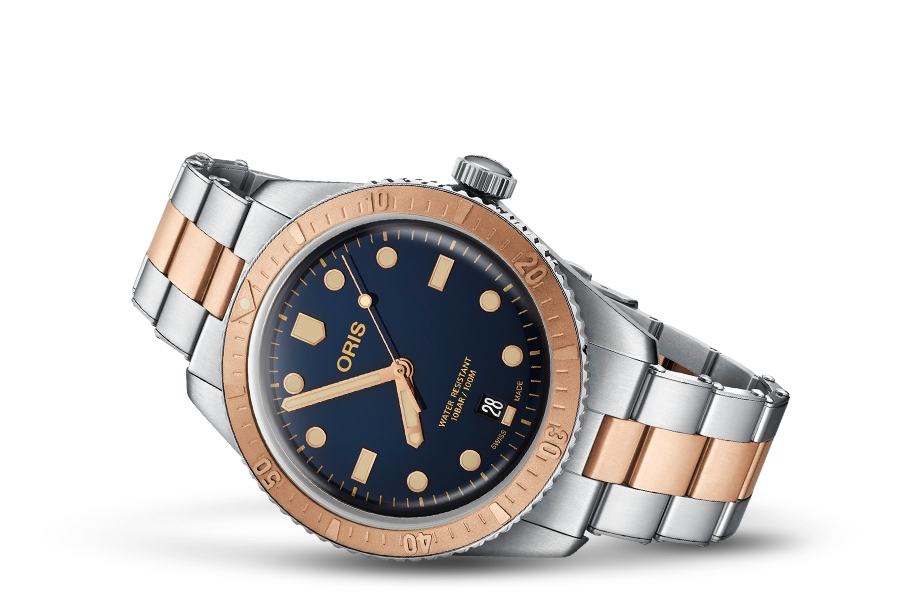 Oris Diver 65 Steel & Bronze Blue Dial On Bracelet
