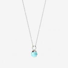 Hollywood Stone 36" Necklace With 1 Large Blue Bead
