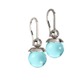 Hollywood Stone Medium Red Bead Dangle Earring