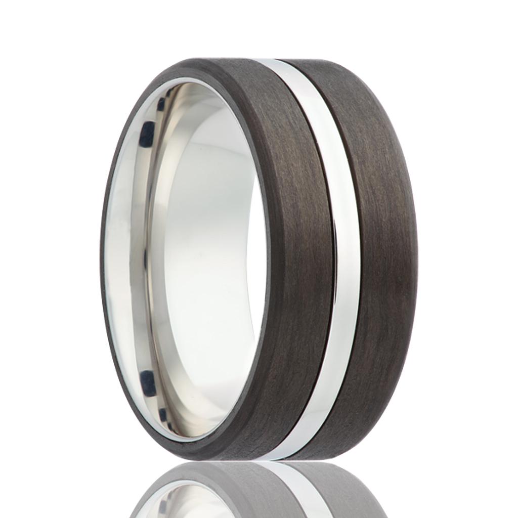 8mm Cobalt & Carbon Fiber Wedding Band