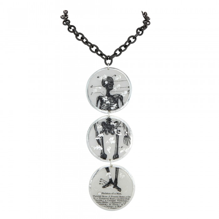 Skeleton Silver Necklace - 3 Part