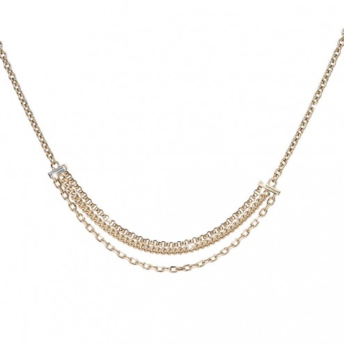 Tokyo Choker Necklace With Chains & Crystal