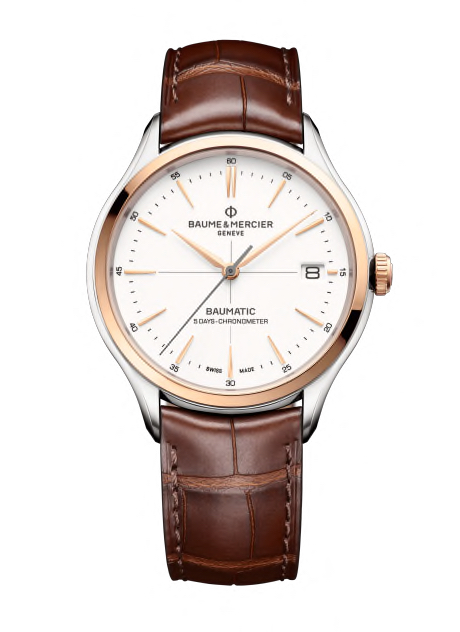 Clifton Baumatic Rose Gold &amp; Steel On Strap