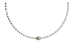 Boulevard Small Necklace With Burgundy Stones