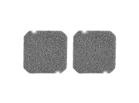 Jolie Silver Square Button Earrings