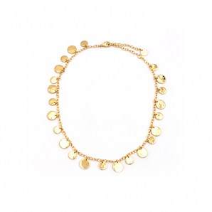 Gold Charm Choker Necklace