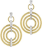 Yellow Cable Triple Circle Diamond Earrings