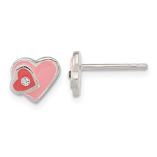 Kids Double Heart Earrings