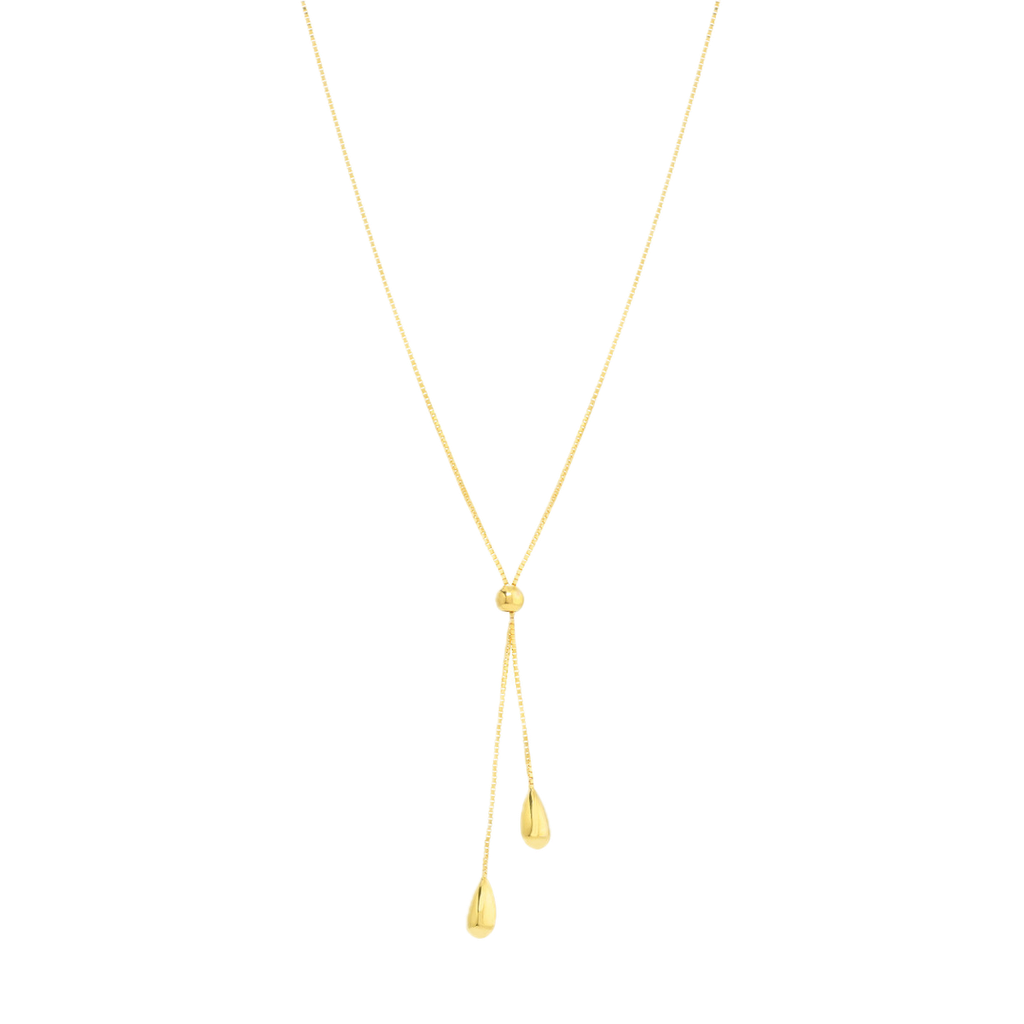 Box Chain Lariat Nck 17in 14k Yg
