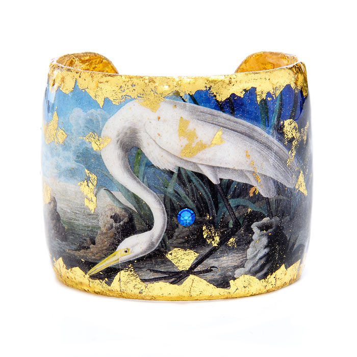 Great Egret Blue Cuff