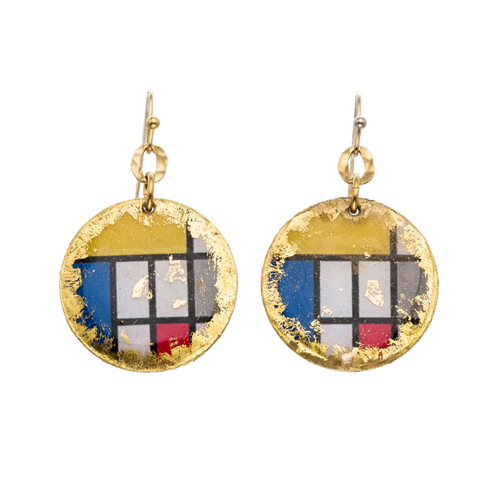 Mondrian Disc Earrings