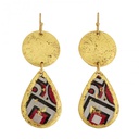 Op Art Mini Teardrop Earrings