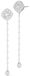 18K White Gold Diamond Dangle Earrings