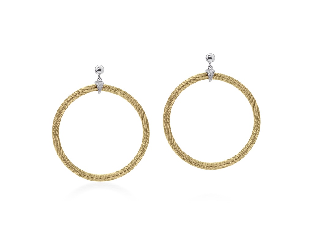 Cable Round Earrings