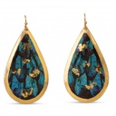 Turquoise Butterfly Teardrop Earrings