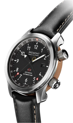 [BR.WATC.0002363] Bremont MbIII/Bz Watch. Black Dial Black Strap. Brown Case Barrel. 43m