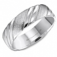 White Gold Engraved Band 6m