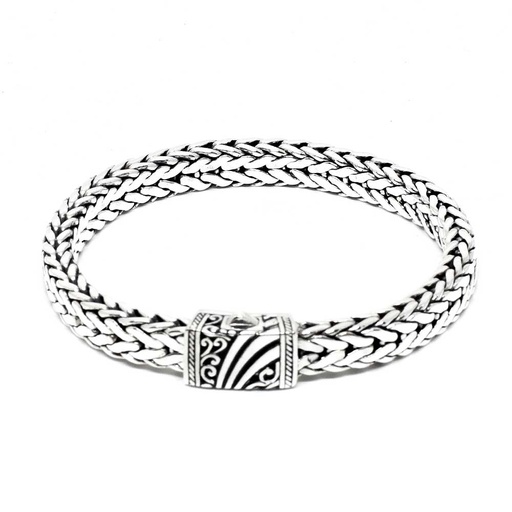[GO.FASH.0004905] Bali 8.5" Silver 8m Square Foxtail Link Bracelet