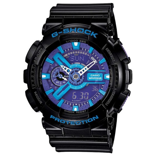 [PA.WATC.0005045] G-Shock Xl Black W/Blue &amp; Purple Accents