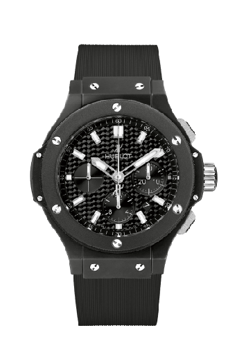 [HU.WATC.0005375] Hulot Big Bang Black Magic Chrono 44m W/Ceramic Case & Bezel On Carbon Dial
